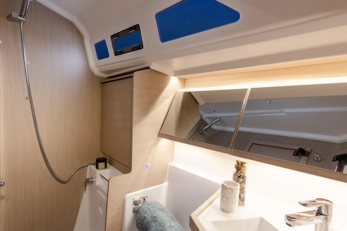 Head on Sunsail 42 Classic, a Beneteau Oceanis 40.1 sailboat at Dubrovnik, Croatia