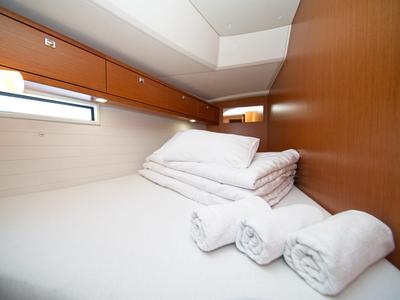 Cabin on MH 48, a Bavaria Cruiser 46 sailboat at Murter, Croatia