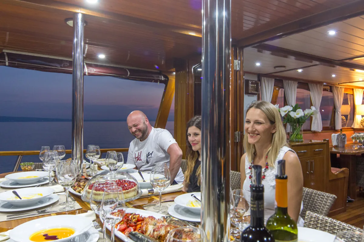 Salon of Altair, a Gulet Gulet gulet at Split, Croatia