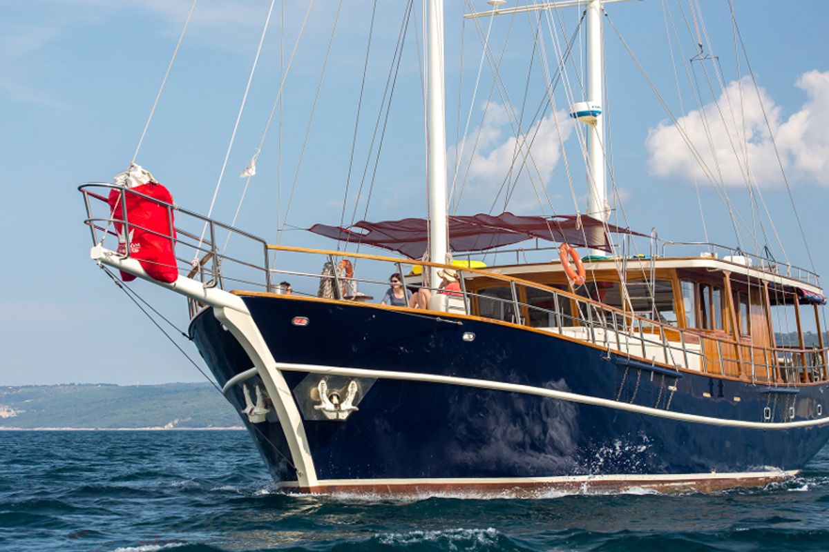 Exterior view of Altair, a Gulet Gulet gulet at Split, Croatia