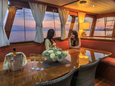 Salon of Altair, a Gulet Gulet gulet at Split, Croatia
