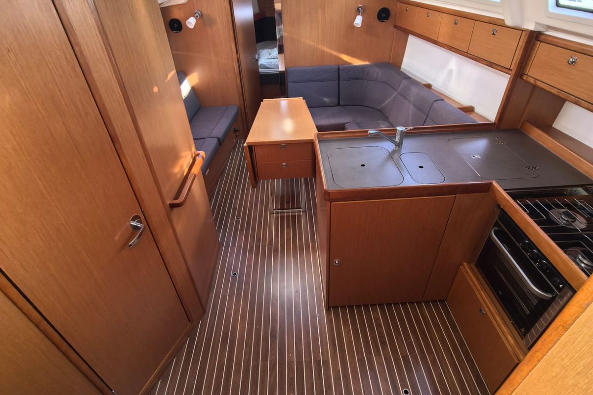 Galley of Lady Lana, a Bavaria Cruiser 37 sailboat at Punat, Croatia