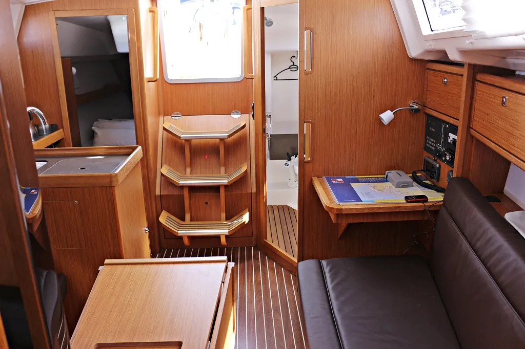 Salon of Mirella, a Bavaria Cruiser 33 sailboat at Općina Sukošan, Croatia