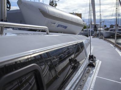 Deck of Bellagio, a Beneteau Oceanis 38.1 sailboat at Zadar, Croatia