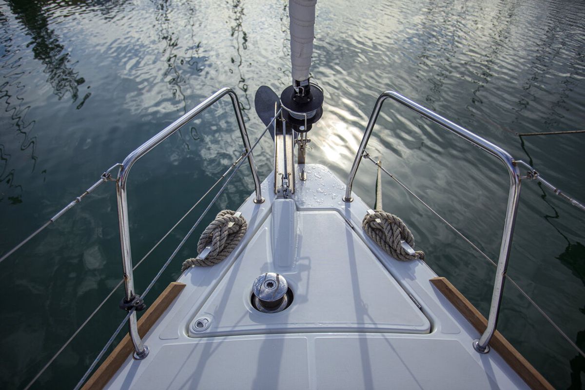 Exterior view of Bellagio, a Beneteau Oceanis 38.1 sailboat at Zadar, Croatia