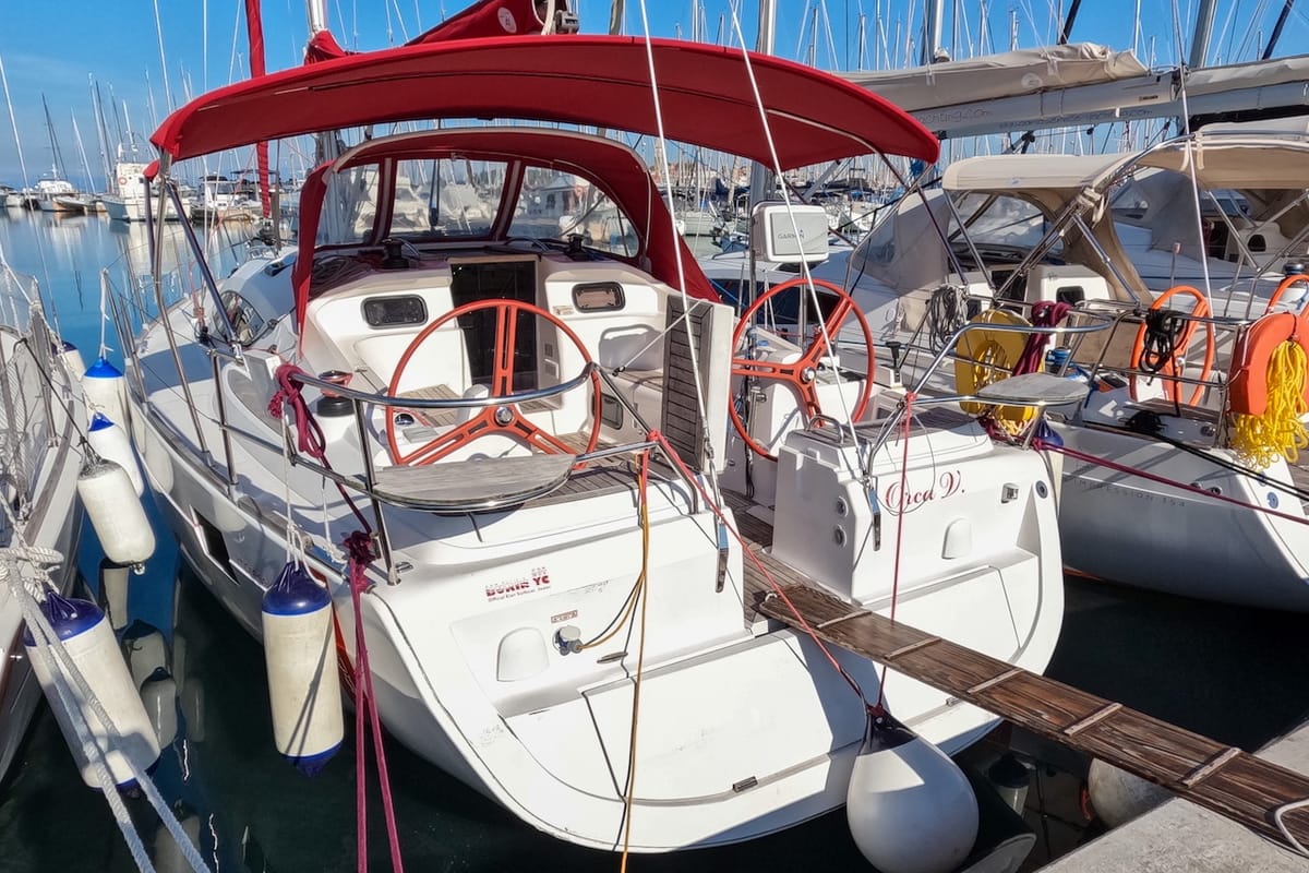 Orca V., a Elan Impression 394 sailboat at Izola / Isola, Slovenia