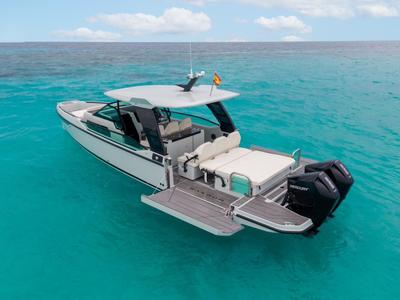 Dry Martini, a Saxdor Yachts Saxdor 320 GTO motorboat at Ibiza, Spain