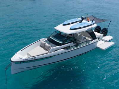 Dry Martini, a Saxdor Yachts Saxdor 320 GTO motorboat at Ibiza, Spain