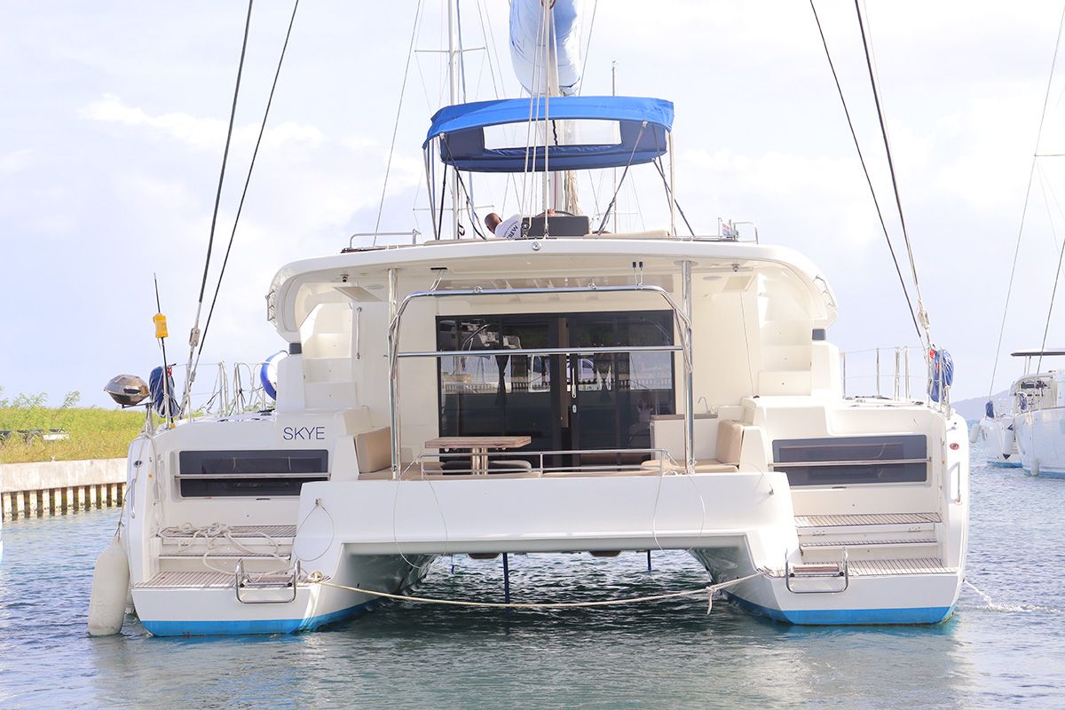 Skye , a Lagoon 50 catamaran at Road Town, British Virgin Islands