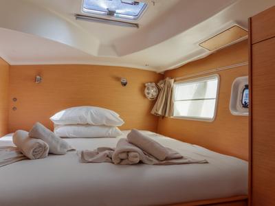 Cabin on Nefertiti, a Lagoon 380 S2 catamaran at Kos, Greece