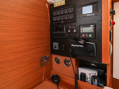 Galley of NorthWind 35, a Jeanneau Sun Odyssey 350 sailboat at Preveza, Greece