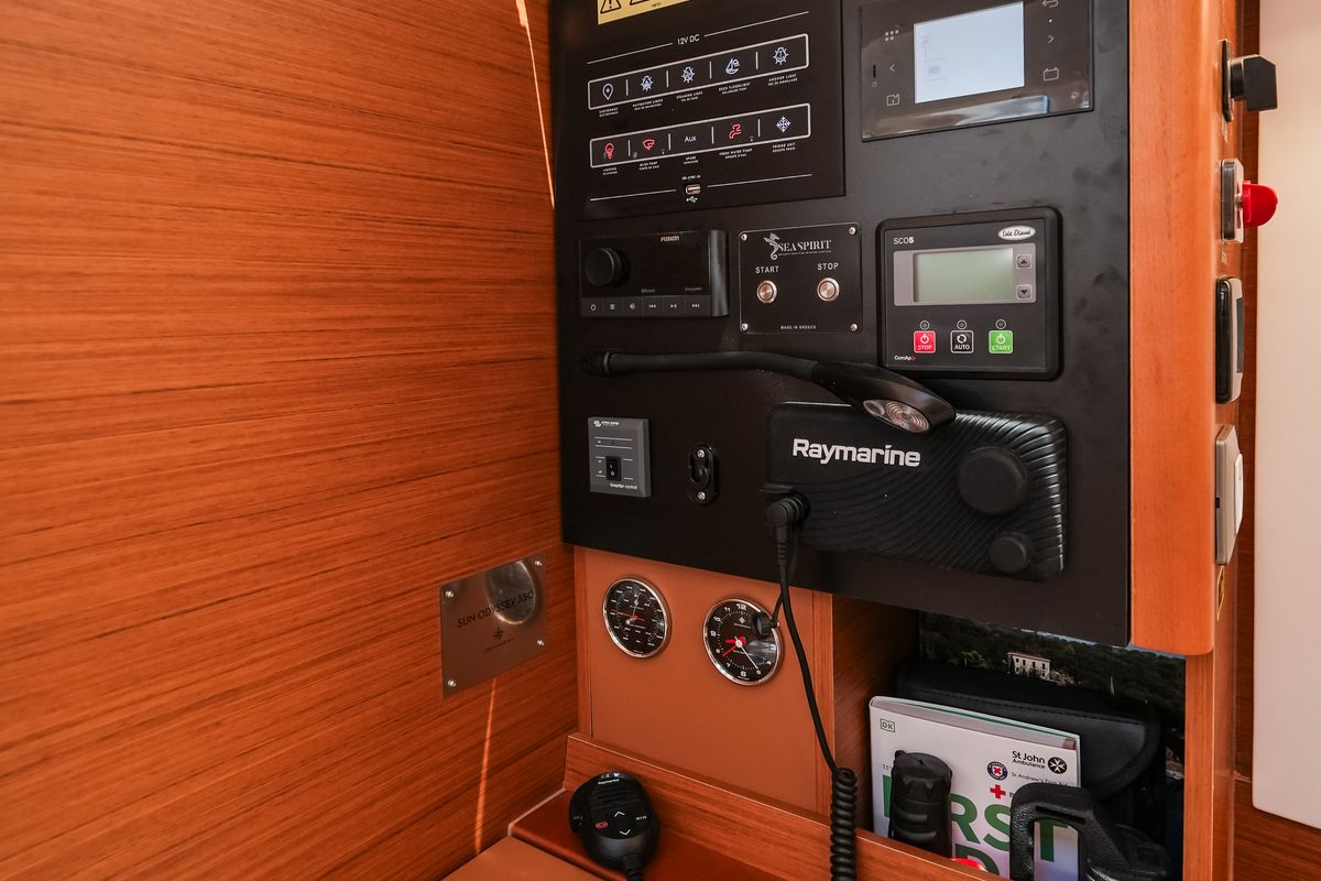 Galley of NorthWind 35, a Jeanneau Sun Odyssey 350 sailboat at Preveza, Greece