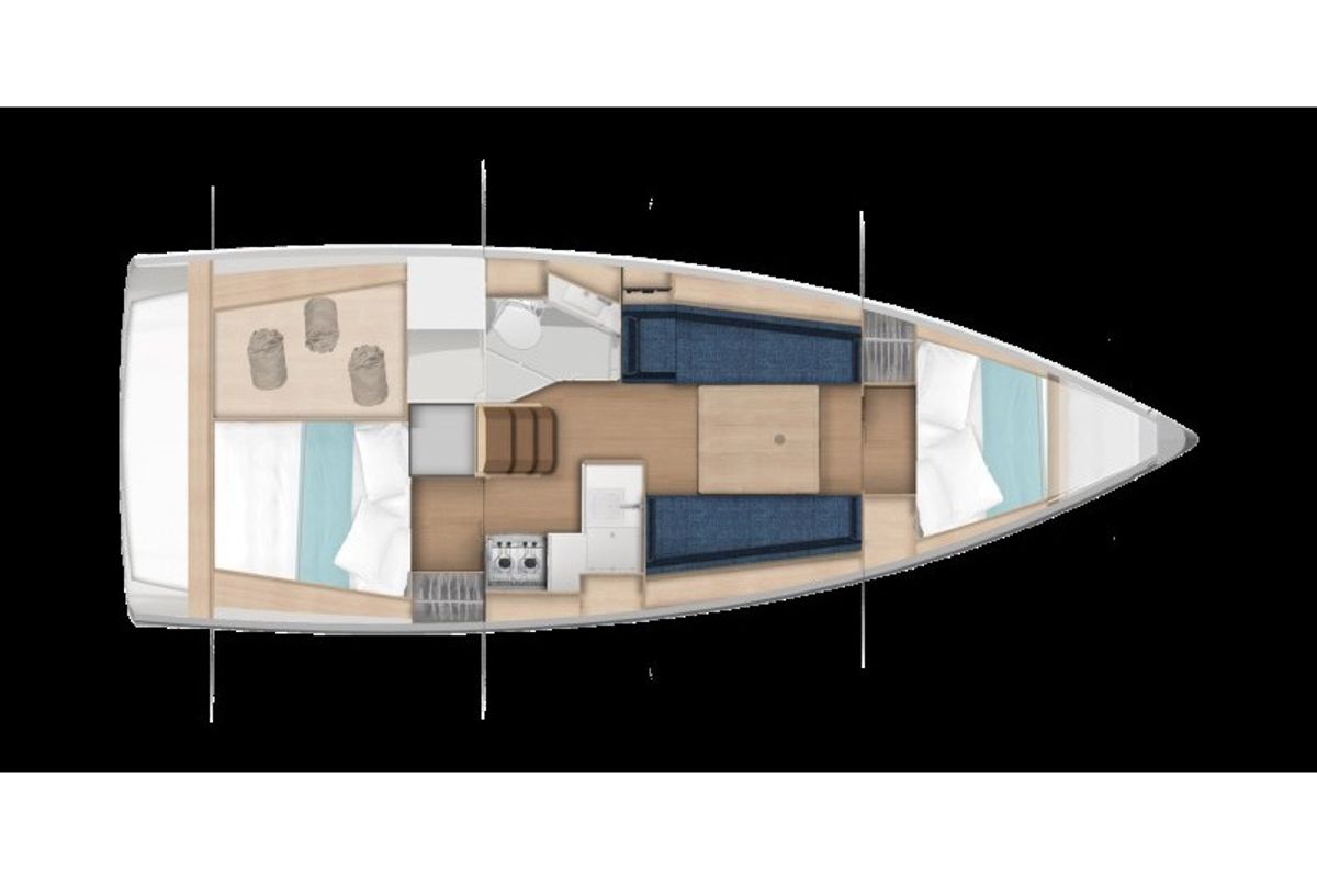 NorthWind 35, a Jeanneau Sun Odyssey 350 sailboat at Preveza, Greece