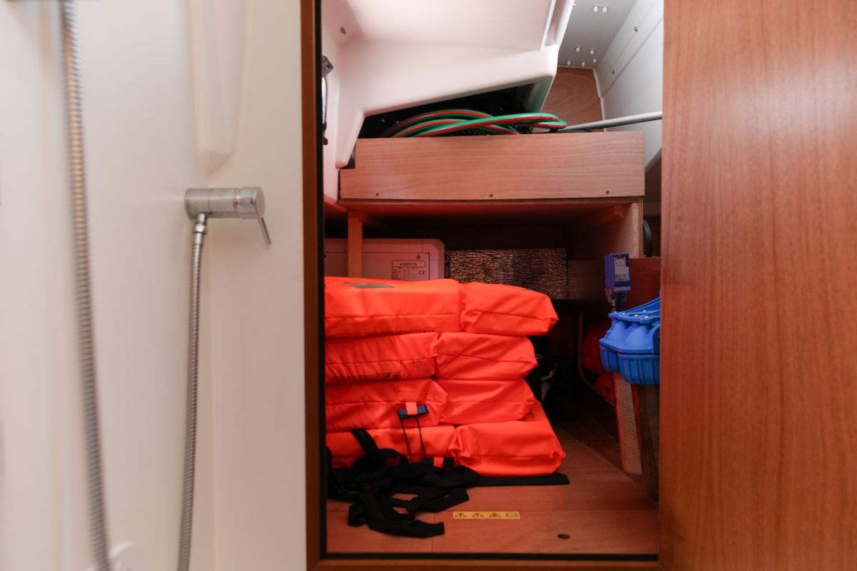 NorthWind 35, a Jeanneau Sun Odyssey 350 sailboat at Preveza, Greece