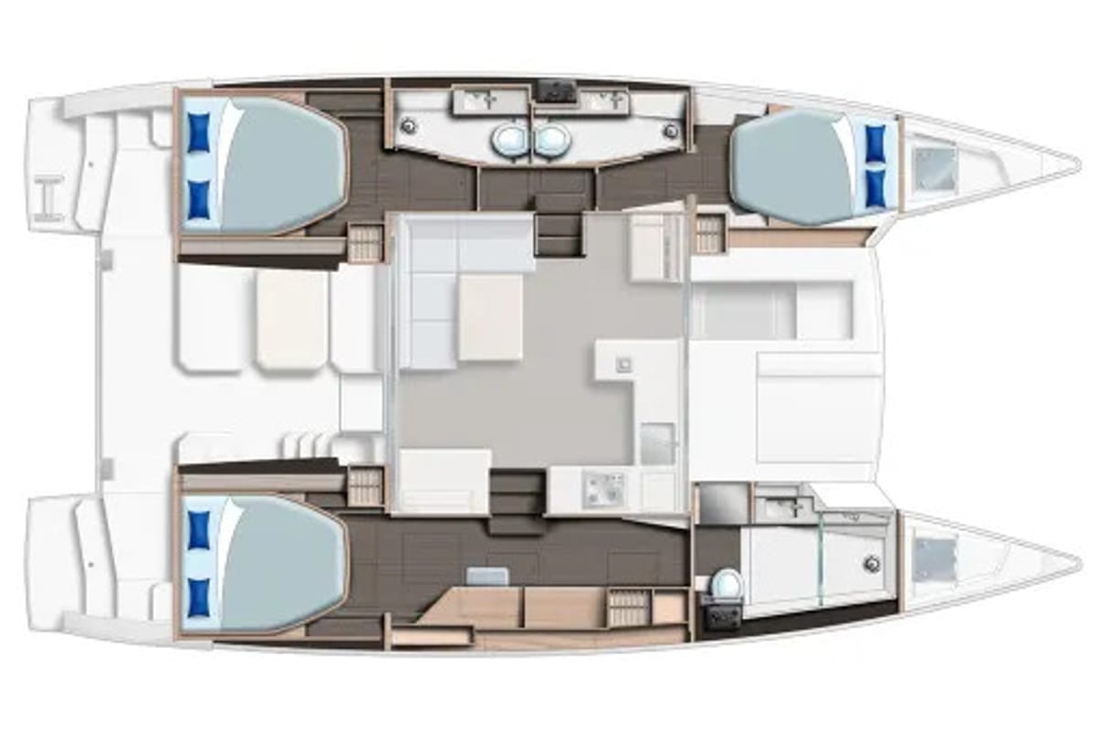 Moorings 4200/3/3 Exclusive, a Leopard 42 catamaran at Marigot, France