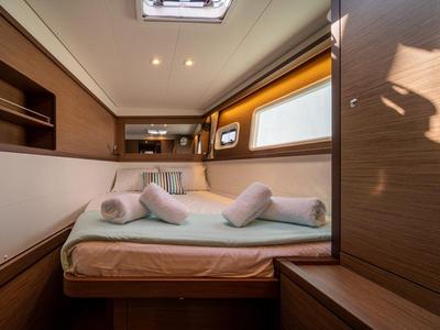Cabin on Annie, a Lagoon 450 F catamaran at Athens, Greece