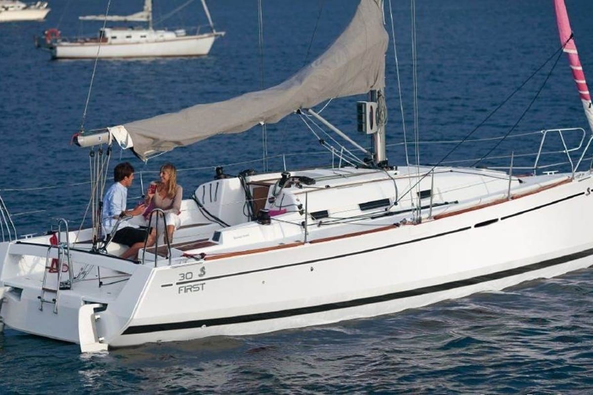 Exterior view of Barboat, a Beneteau First 30 sailboat at La Rochelle, France