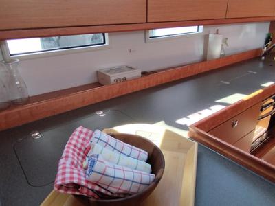 Galley of Pluton, a Bavaria Cruiser 46 sailboat at Split, Croatia
