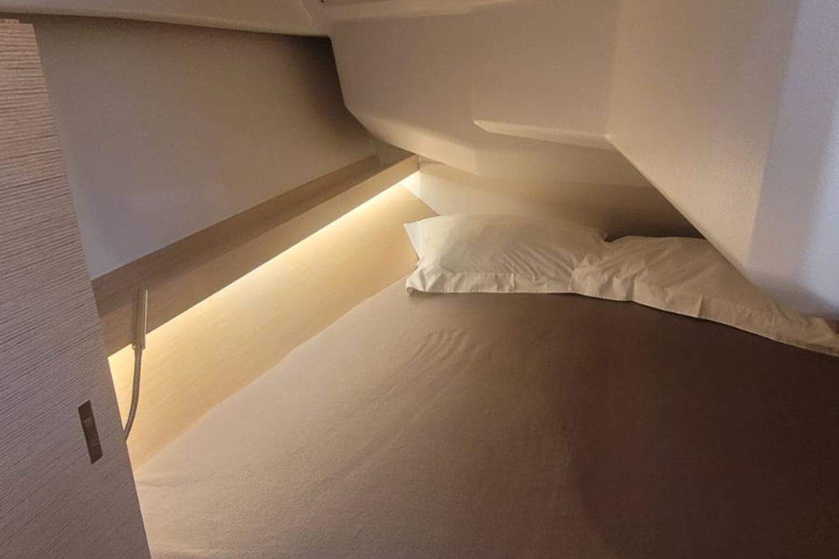 Cabin on no_name, a Hanse Yachts Hanse 360 sailboat at Rosignano Solvay, Italy