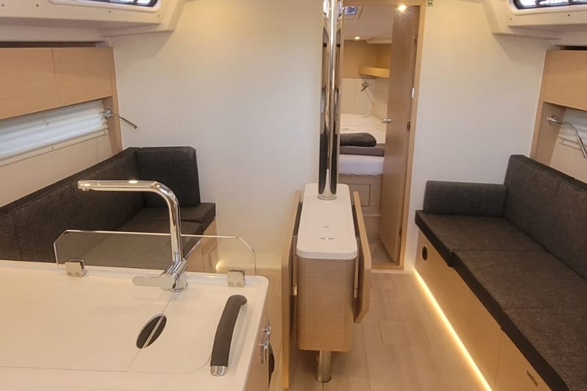 Galley of no_name, a Hanse Yachts Hanse 360 sailboat at Rosignano Solvay, Italy
