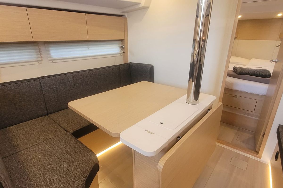 Salon of no_name, a Hanse Yachts Hanse 360 sailboat at Rosignano Solvay, Italy