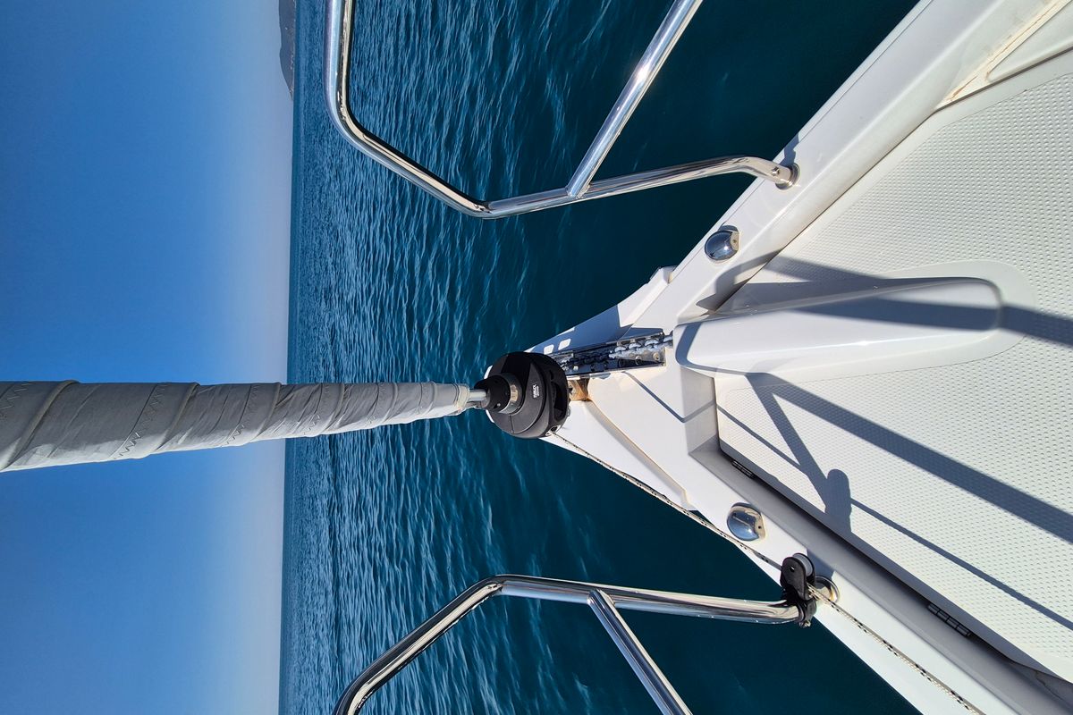 Deck of no_name, a Hanse Yachts Hanse 360 sailboat at Rosignano Solvay, Italy