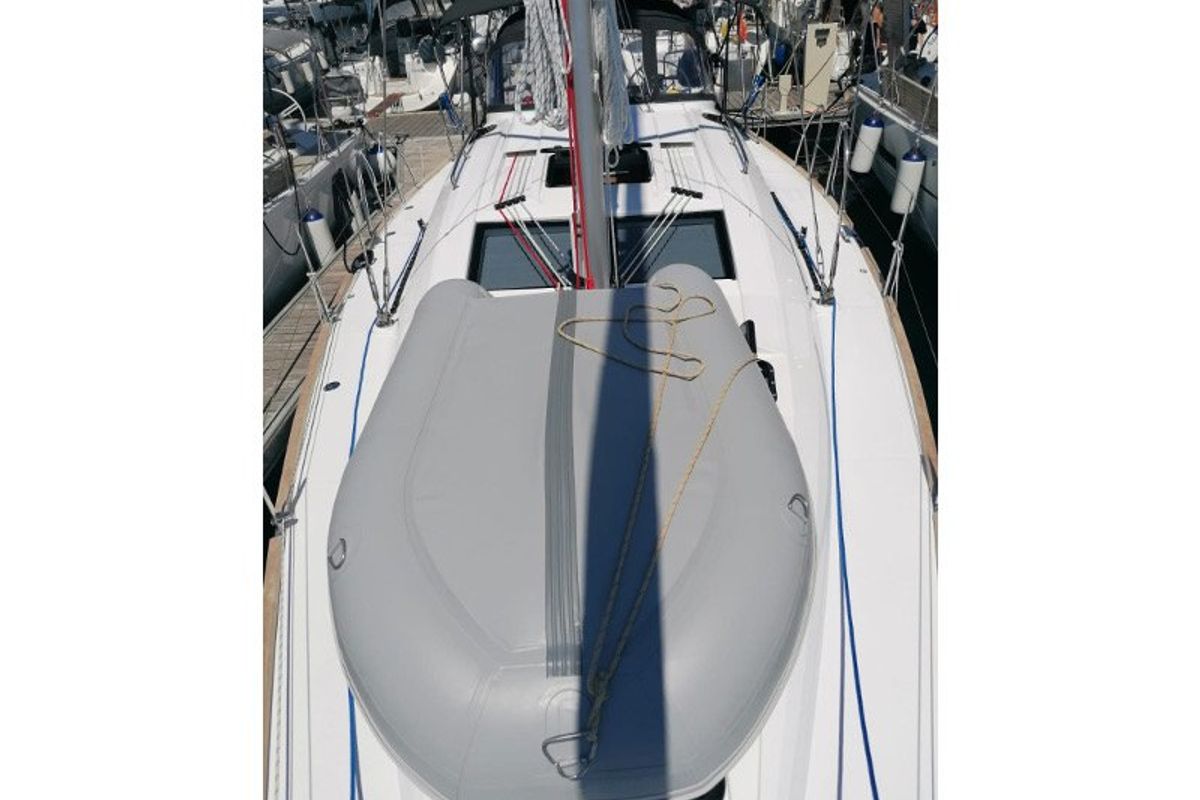 Deck of Top Secret, a Elan Impression 40.1 sailboat at Primošten, Croatia