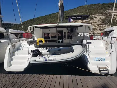Blue Diamond, a Lagoon Lagoon 450 Sport catamaran at Pianottoli-Caldarello, France