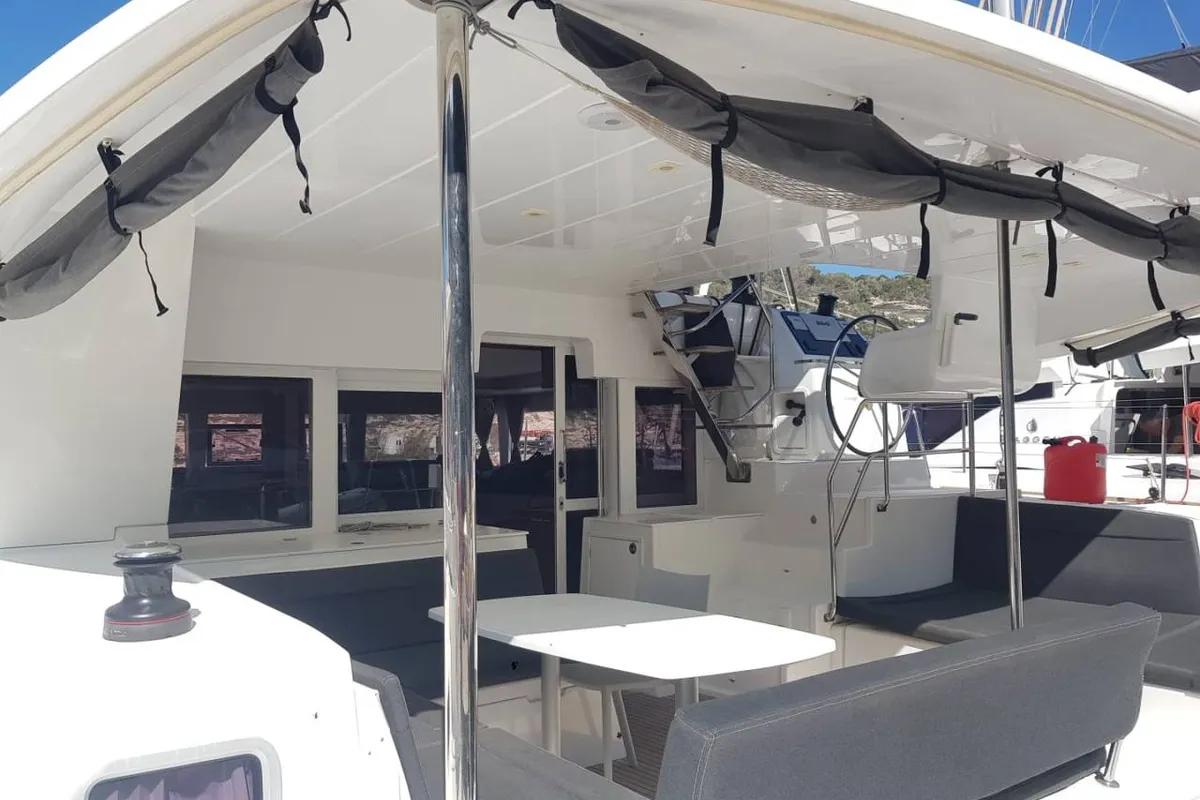 Blue Diamond, a Lagoon Lagoon 450 Sport catamaran at Pianottoli-Caldarello, France