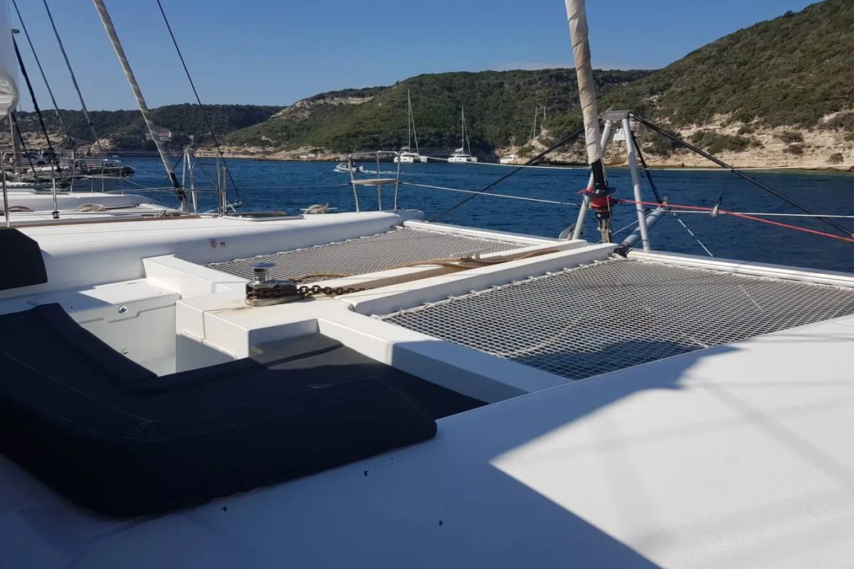 Blue Diamond, a Lagoon Lagoon 450 Sport catamaran at Pianottoli-Caldarello, France