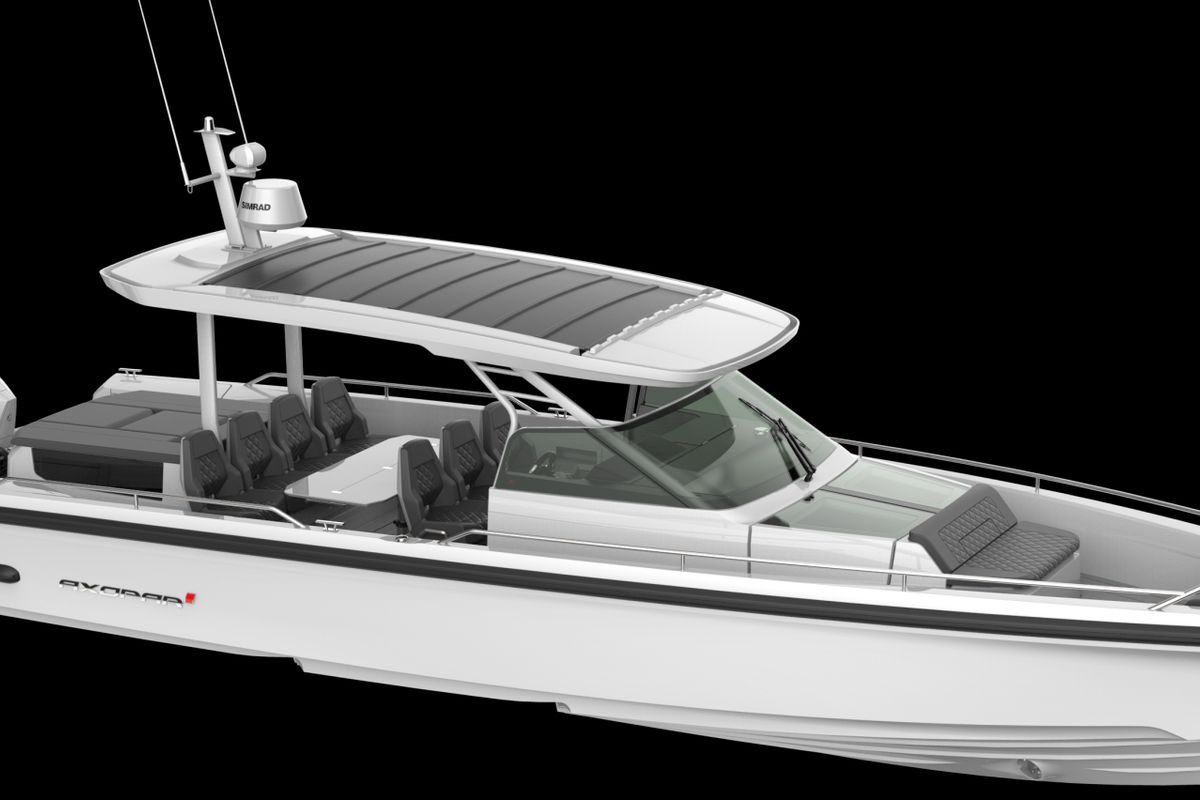 Opijum, a Axopar 37 Sun Top motorboat at Seget Donji, Croatia
