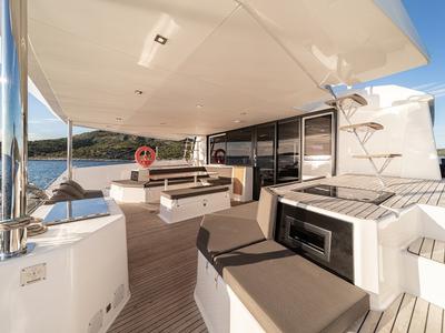 Salon of Pax, a Dufour 48 Catamaran catamaran at Primošten, Croatia