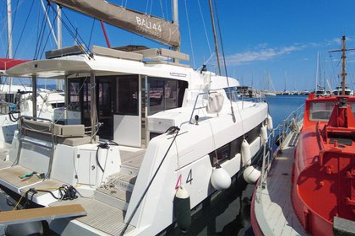 Exterior view of Seasight, a Bali 4.4 catamaran at Ajaccio, France