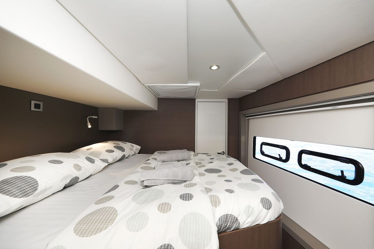 Cabin on Vaya Con Dios, a Bali 4.8 catamaran at Grad Kaštela, Croatia