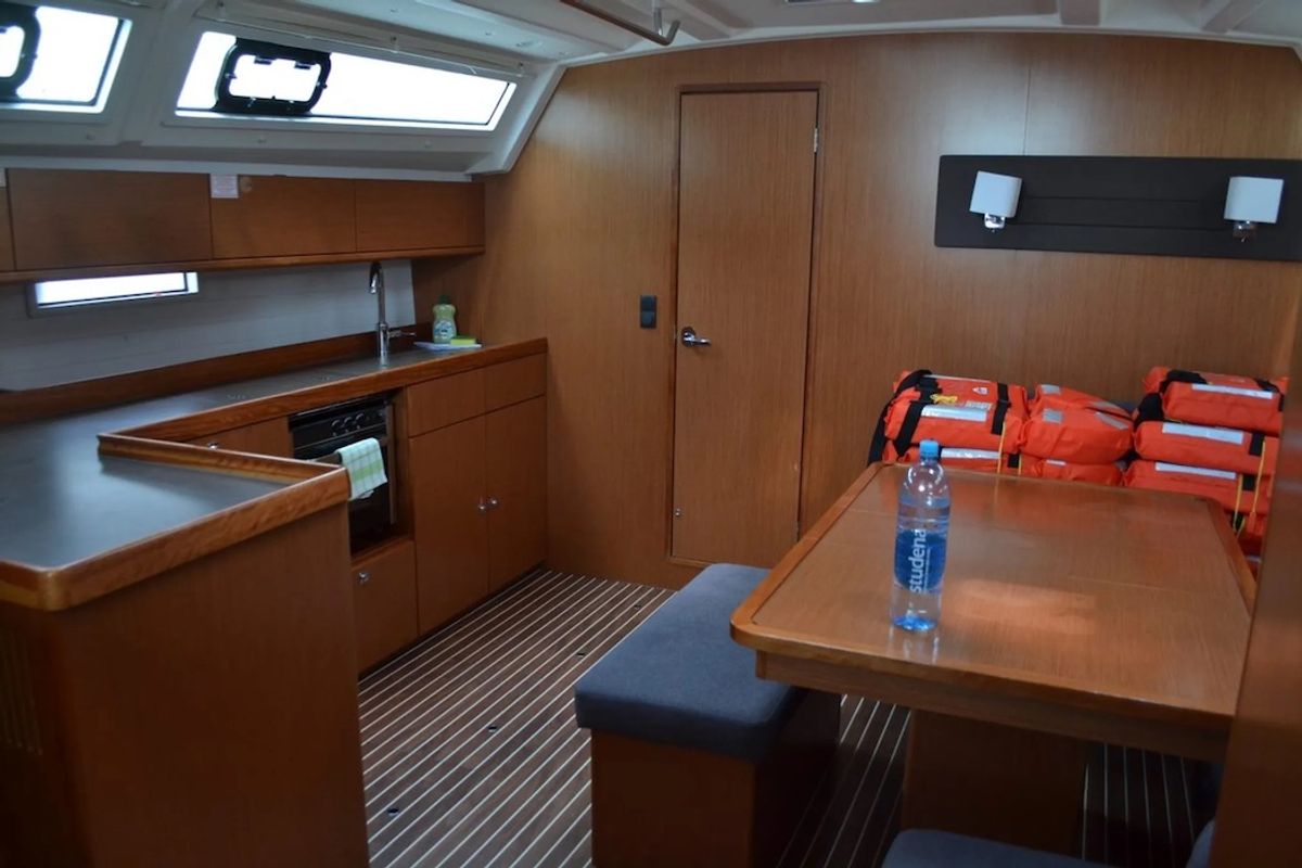 Salon of Tokaj, a Bavaria Cruiser 46 sailboat at Seget Donji, Croatia