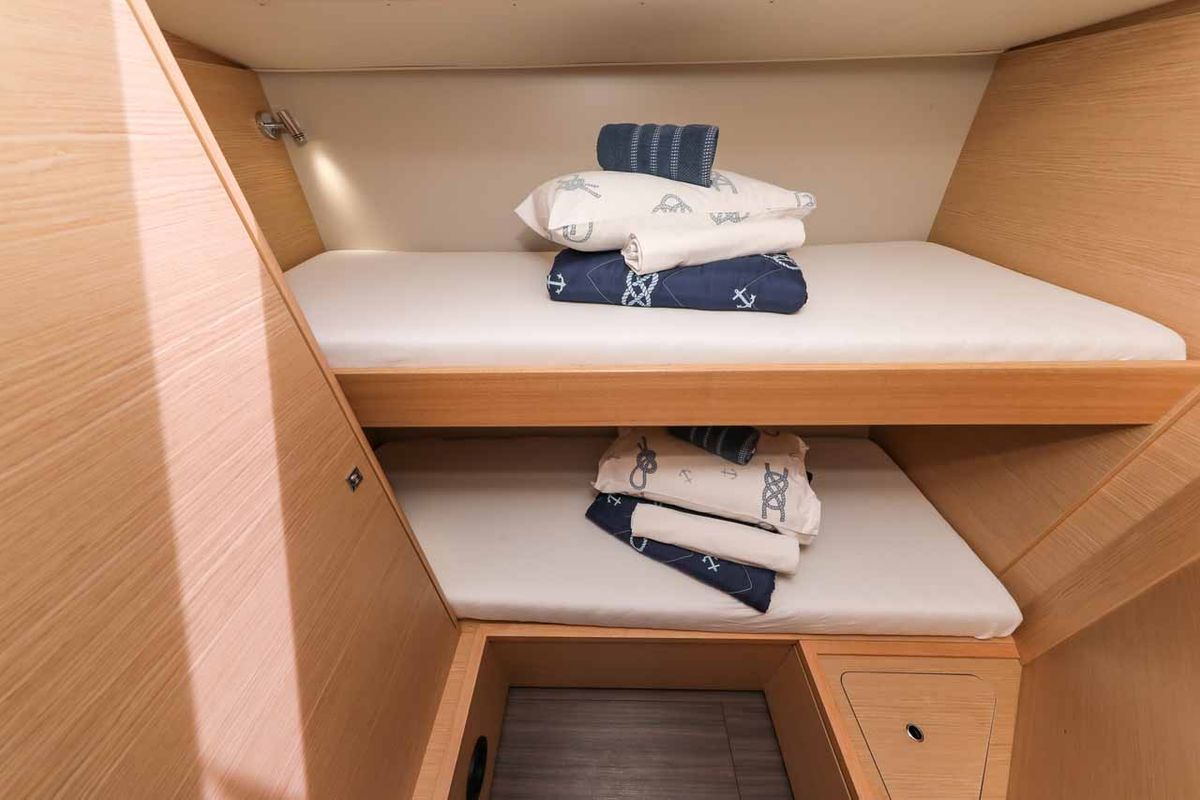 Cabin on Bellatrix, a Dufour 470 sailboat at Grad Kaštela, Croatia
