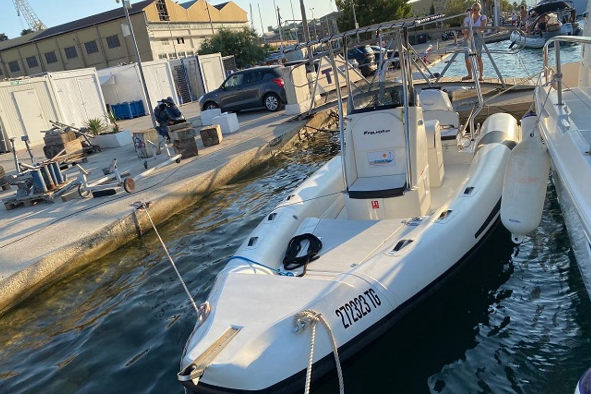 Exterior view of nn, a Falkor Boats Horvat i kćeri d.o.o. RIB Falkor 22 rib at Grad Šibenik, Croatia