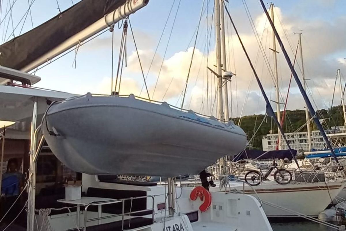 Exterior view of Uiara, a Lagoon 42 catamaran at Alameda, United States