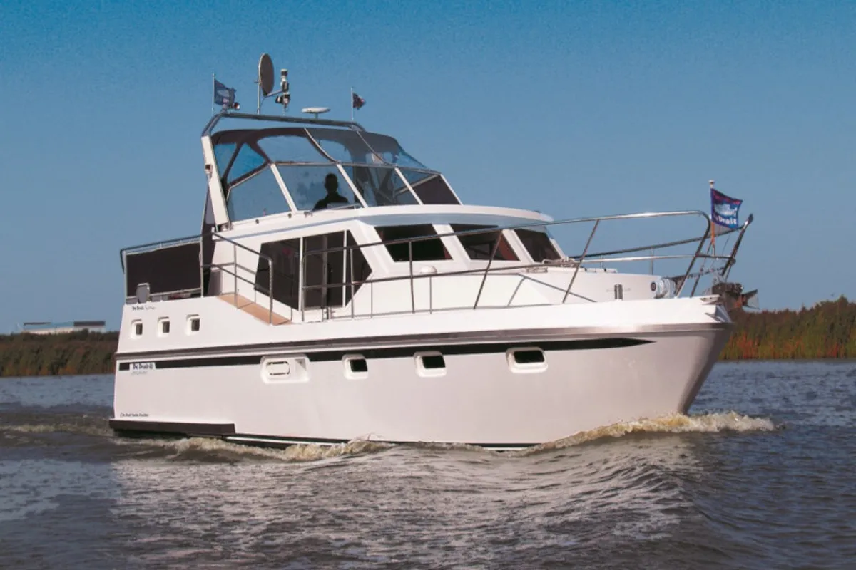 Exterior view of Drait 48, a De Drait Renal 40 motorboat at Drachten, Netherlands