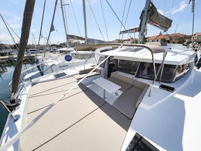 Supernova, a Bali 4.2 catamaran at Grad Biograd na Moru, Croatia