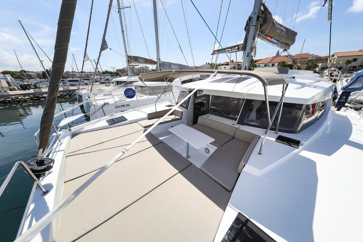Supernova, a Bali 4.2 catamaran at Grad Biograd na Moru, Croatia