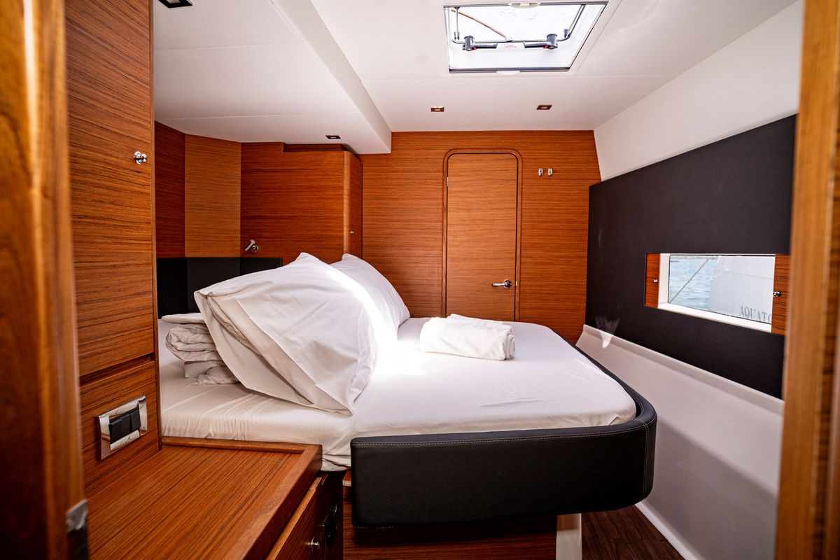 LoveMarine, a Dufour 48 Catamaran catamaran at Pirovac, Croatia