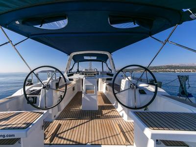 Head on Anima Maris II, a Beneteau Oceanis 38.1 sailboat at Split, Croatia