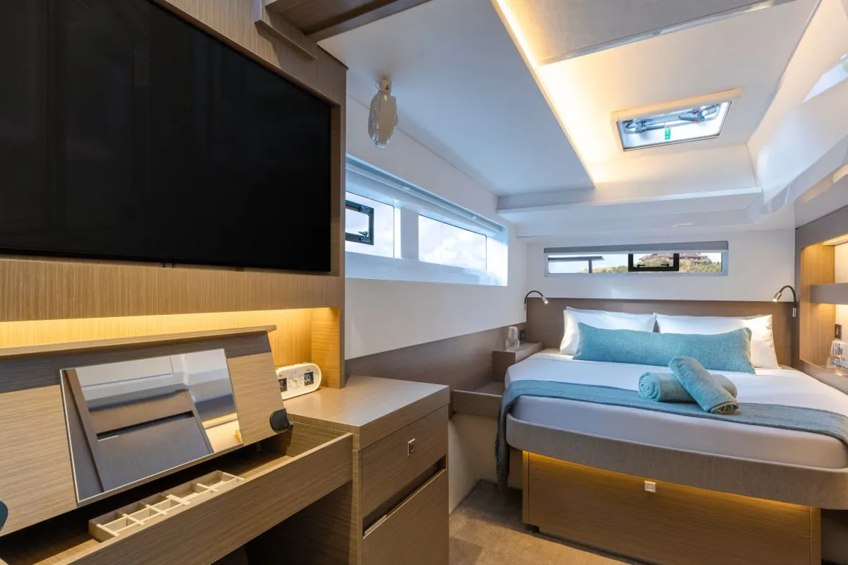 Moorings 5200 Exclusive Plus, a Leopard 52 catamaran at Rodney Bay, Saint Lucia