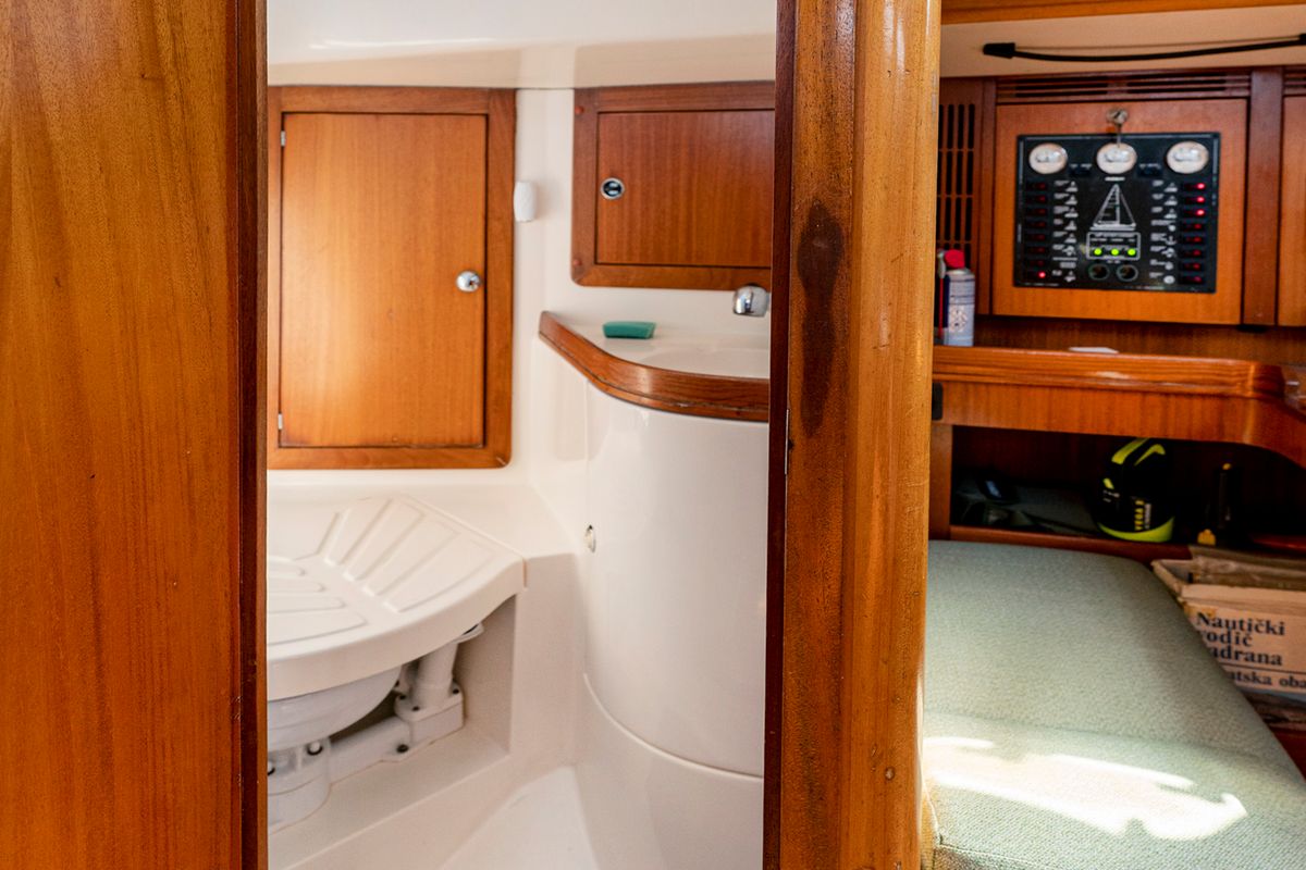 Salon of Classic, a Elan 40 sailboat at Split, Croatia