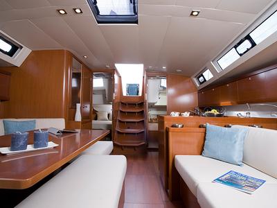 Salon of Megan, a Beneteau Oceanis 45 sailboat at Pa Khlok, Thailand