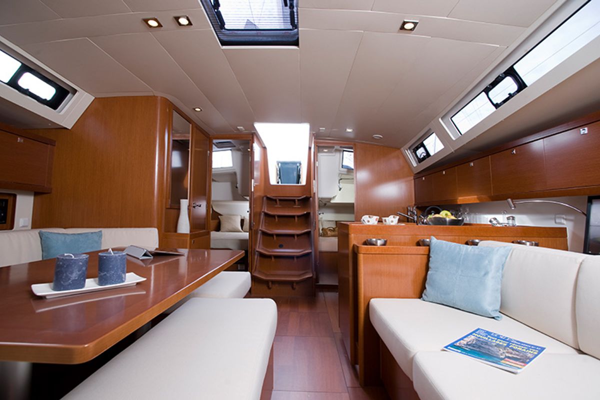 Salon of Megan, a Beneteau Oceanis 45 sailboat at Pa Khlok, Thailand