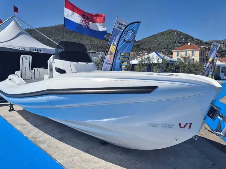 Exterior view of SuperRIB 9, a Gulet Super RIB 45 motorboat at Split, Croatia