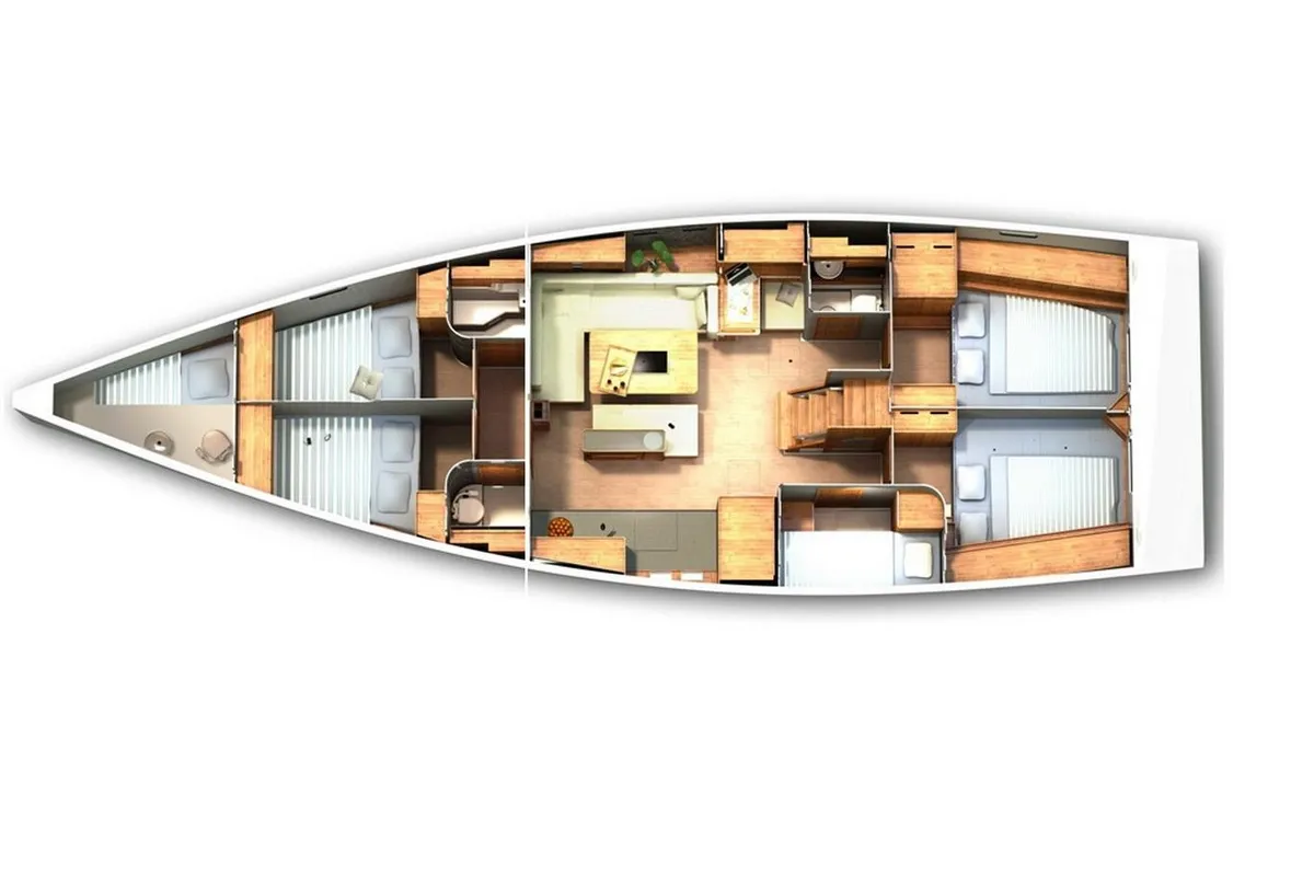 Ariel, a Hanse Yachts Hanse 505 sailboat at Ibiza, Spain