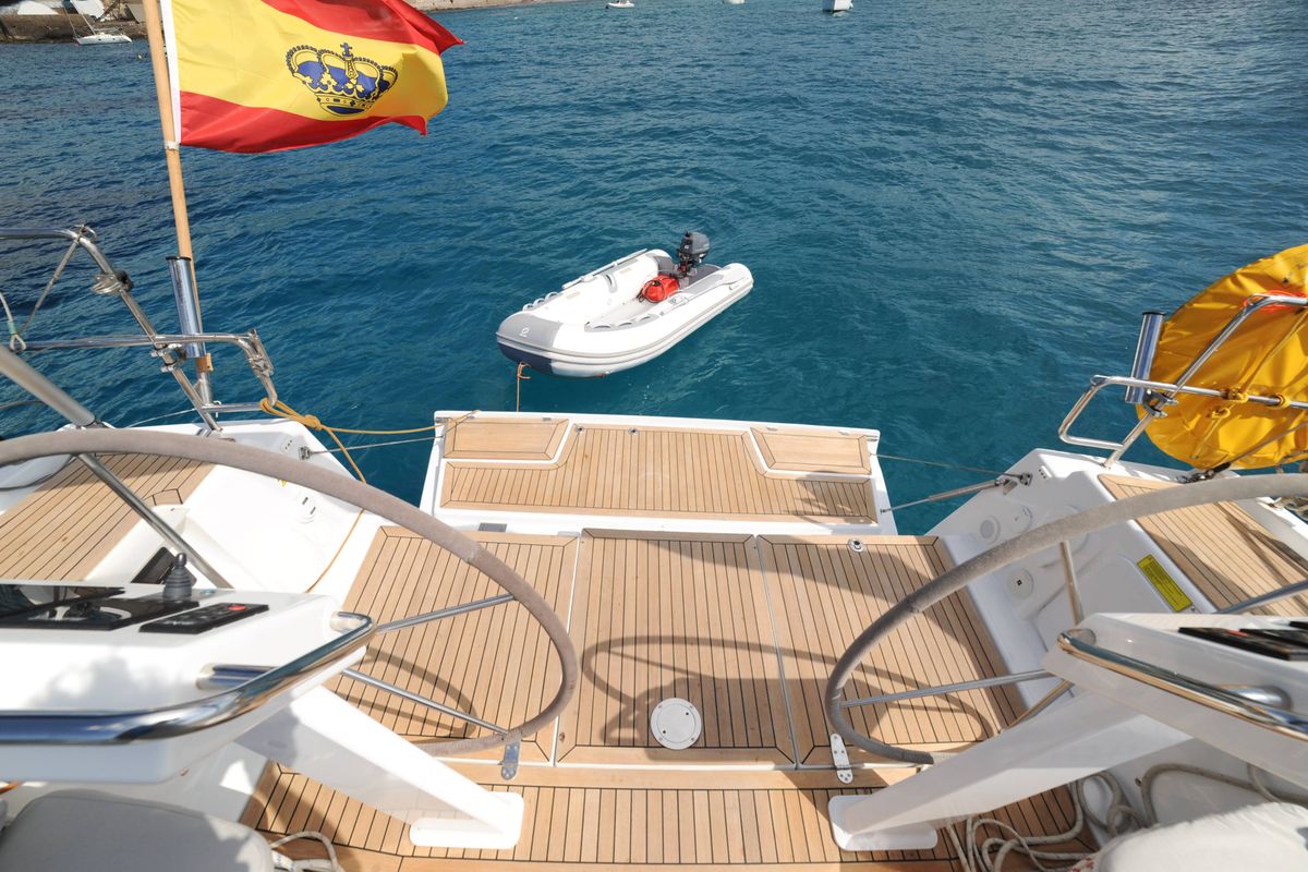 Ariel, a Hanse Yachts Hanse 505 sailboat at Ibiza, Spain